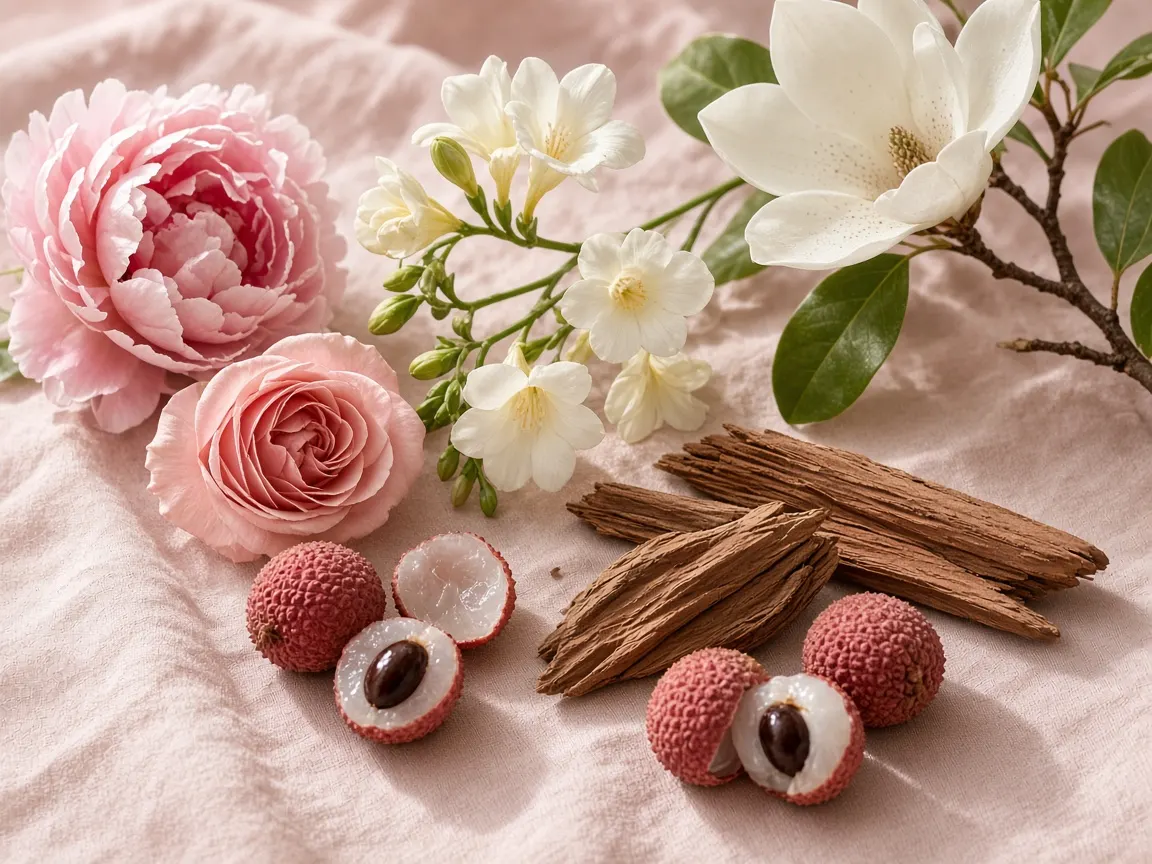 Still life of the notes in Chloé Chloé Eau de Parfum